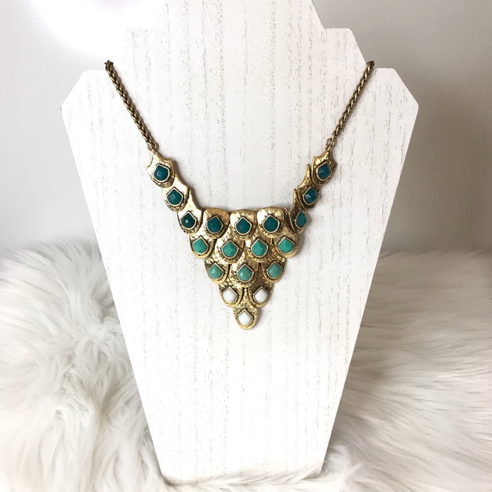 Lucky Brand Ombre Statement Necklace Gold